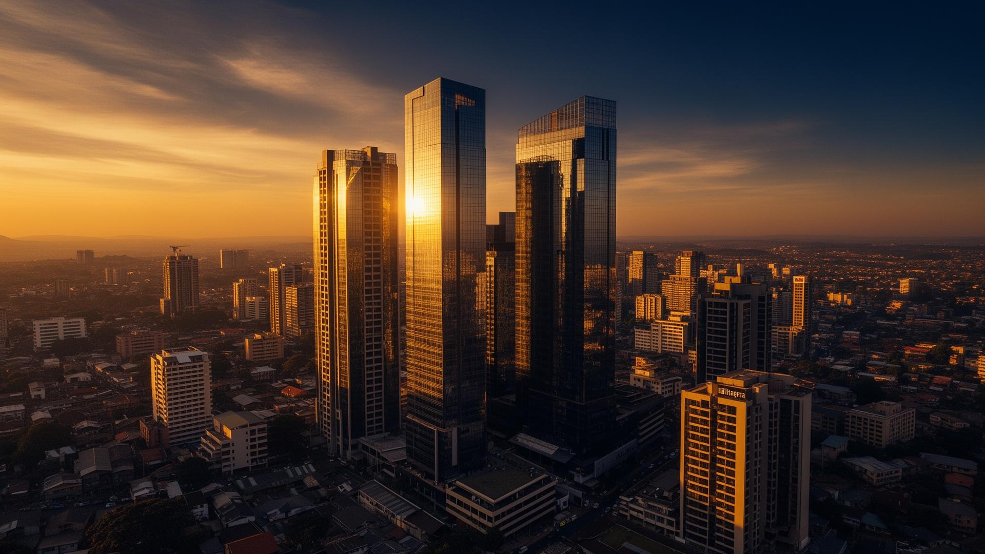 Nairobi skyline at first light